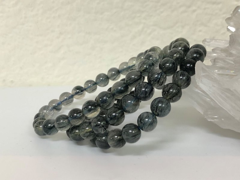 快速出货天然蓝发晶手链8mm - 手链/手环 - 水晶 蓝色