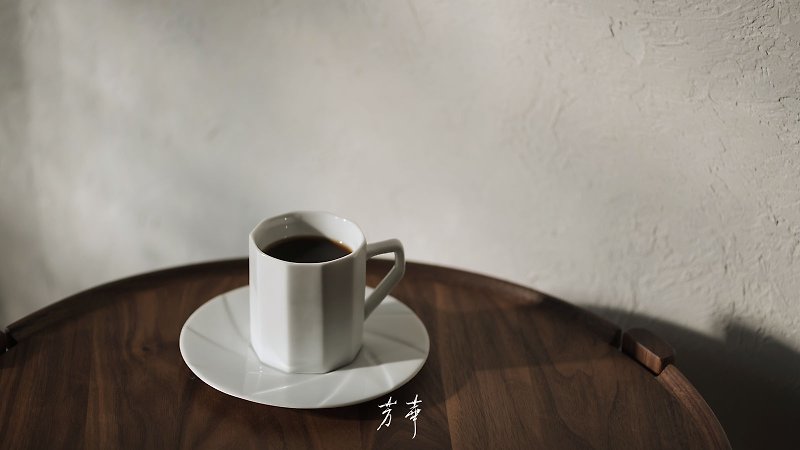 多边形白瓷咖啡杯组 - 咖啡壶/周边 - 瓷 