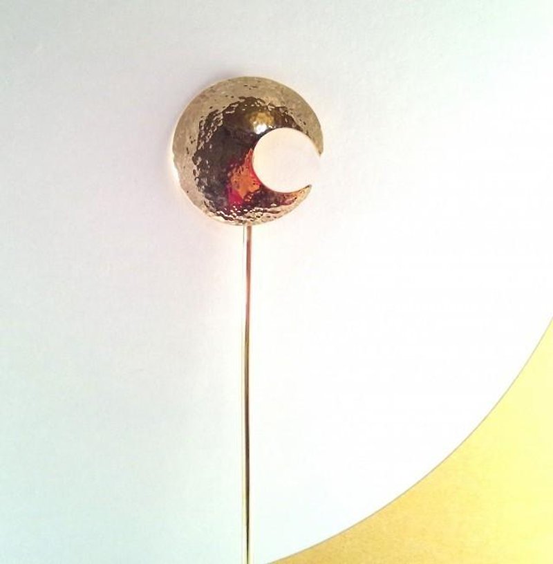 円月輪　真鍮鍛金簪（かんざし） - 发饰 - 其他金属 金色