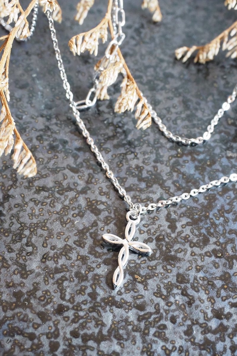 Celtic Cross Necklace - 项链 - 纯银 银色
