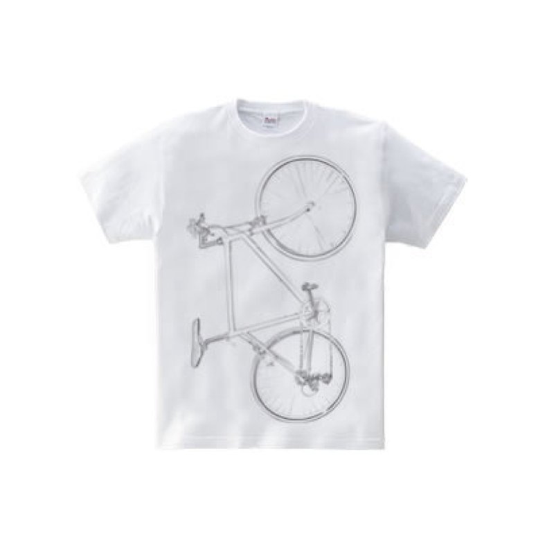 Colorless bike（5.6oz Tシャツ） - 男装针织衫/毛衣 - 棉．麻 白色