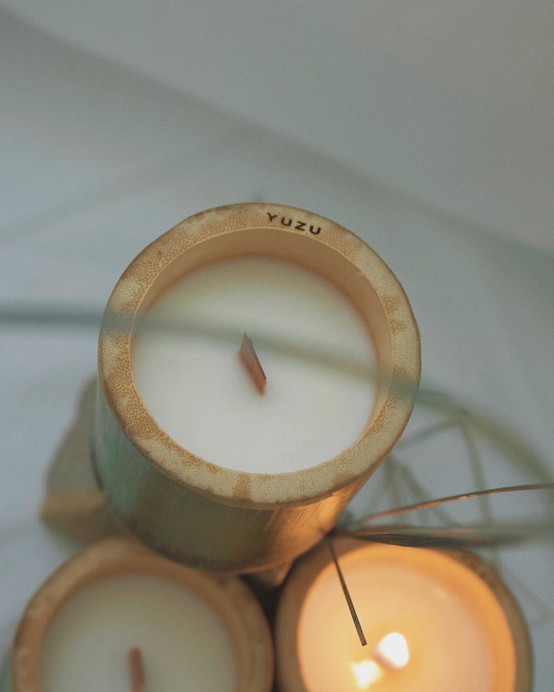 竹无护肤蜡烛 Nih Candle - 香薰/精油/线香 - 竹 绿色