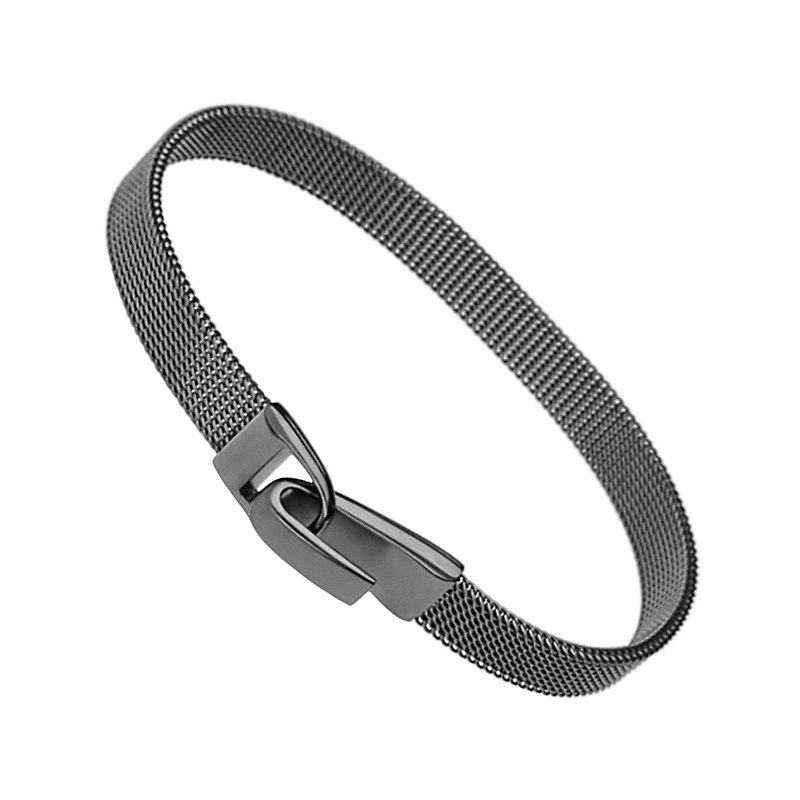Gunmetal Mesh Bracelet - 手链/手环 - 其他材质 灰色