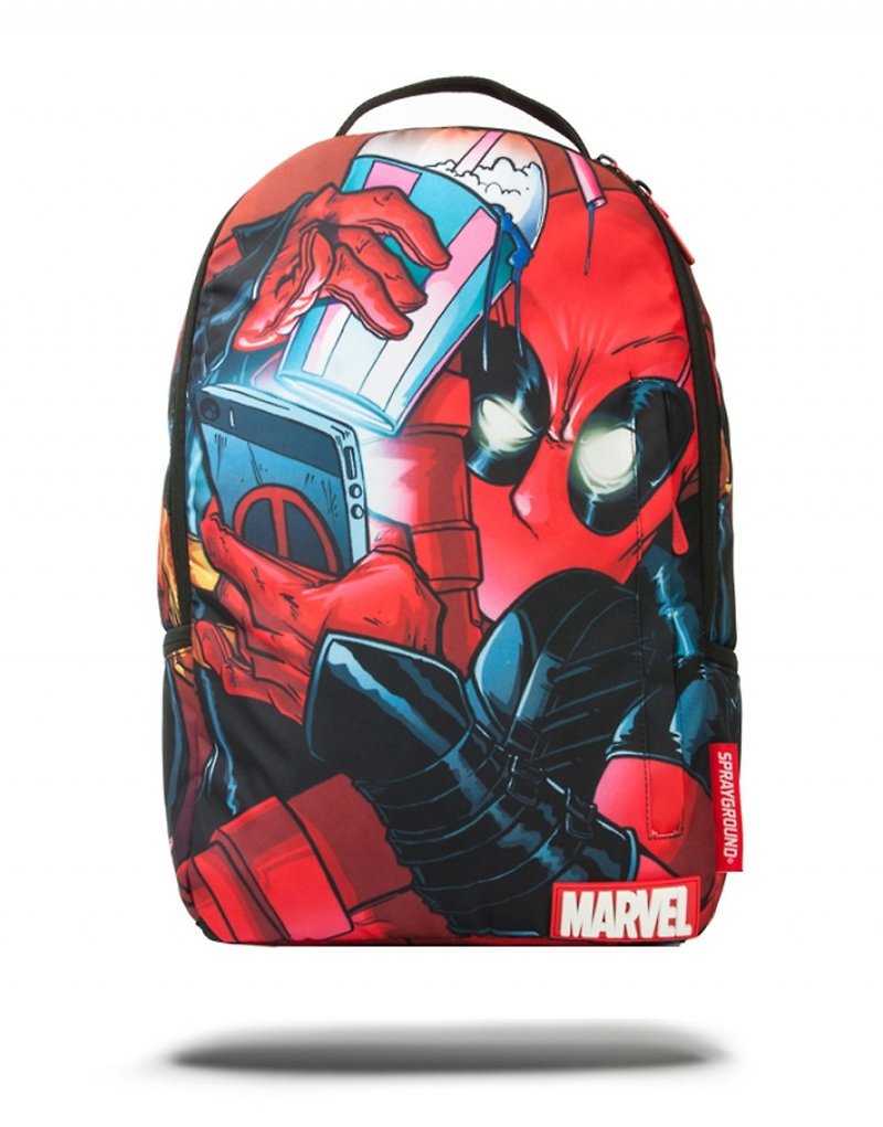 【SPRAYGROUND】DLX MARVEL 联名系列 Deadpool Crammed 死侍好挤潮流笔电后背包 - 电脑包 - 其他材质 红色