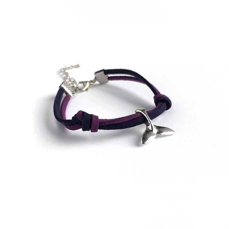 鱼尾 鲸鱼尾巴 手工制作 手环-深紫 限量 - 手链/手环 - 其他材质 紫色