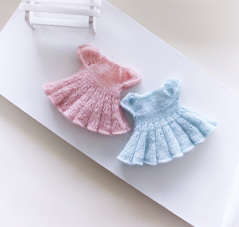 Paola Reina knitted dress, 13 inches dolls clothes, Dolls fashion, Doll Clothes - 玩偶/公仔 - 羊毛 粉红色