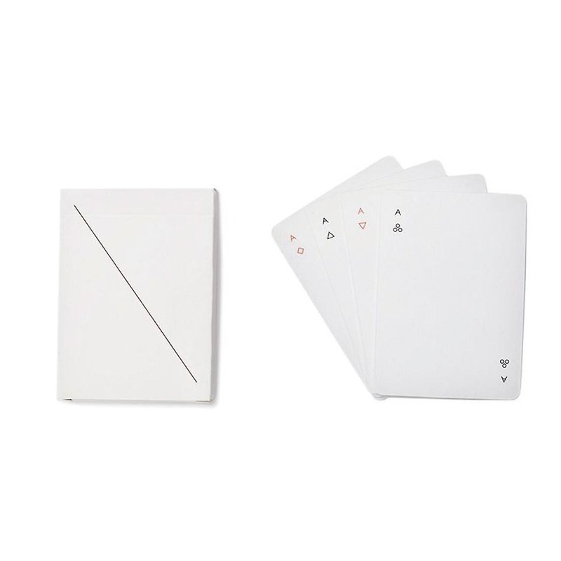 美国Areaware | Minim极简主义扑克牌 - 纯净白 台湾制造 MIT - 桌游/玩具 - 塑料 白色