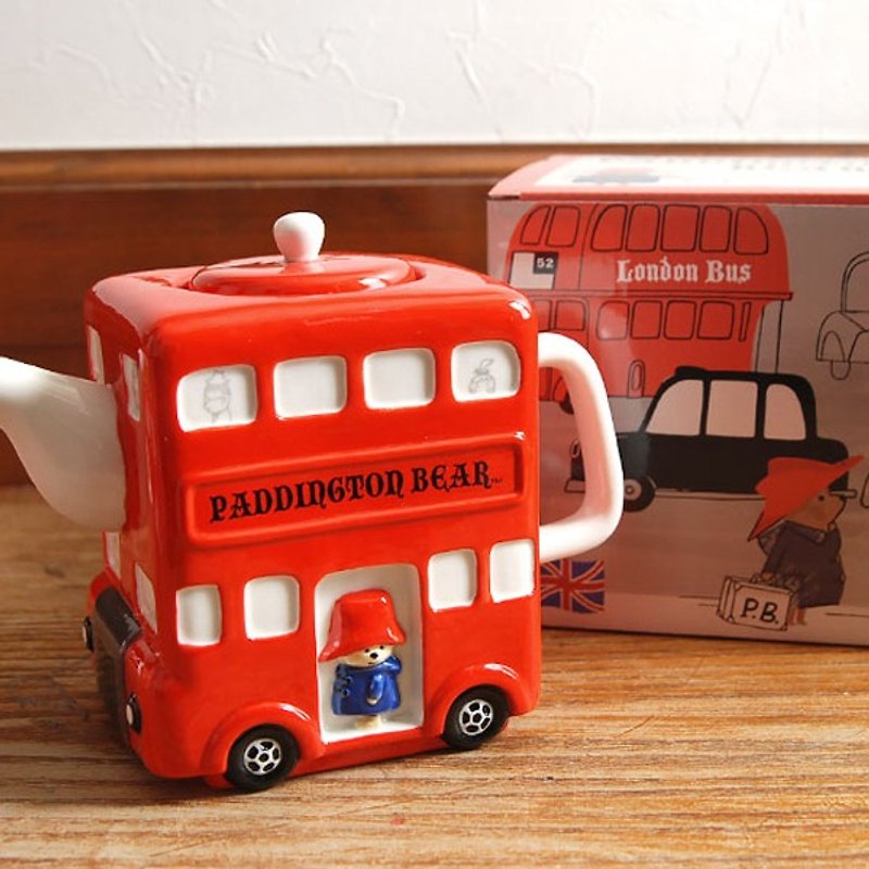【加藤真治】Paddington Bear班灵顿熊 伦敦巴士造型茶壶(附滤网)★最后一组 - 茶具/茶杯 - 陶 红色