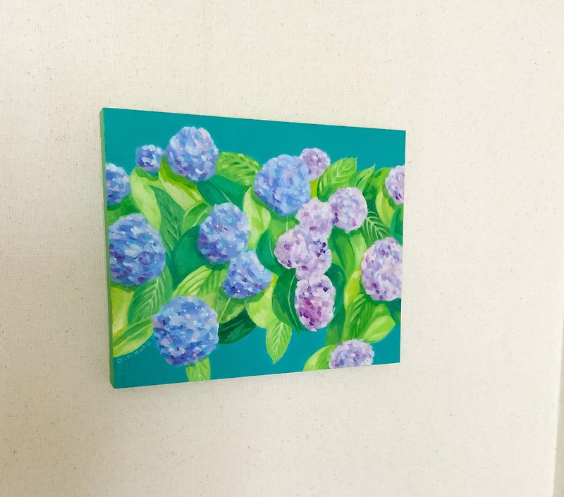 Painting oil painting hydrangea