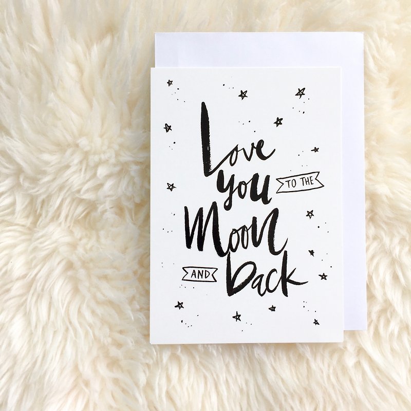 Love You to the Moon and Back Card - 卡片/明信片 - 纸 