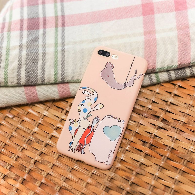 iPhone 8 Plus / 7 Plus (5.5寸) 小资族浅浮雕保护背套 蔷薇粉 - 手机壳/手机套 - 塑料 粉红色