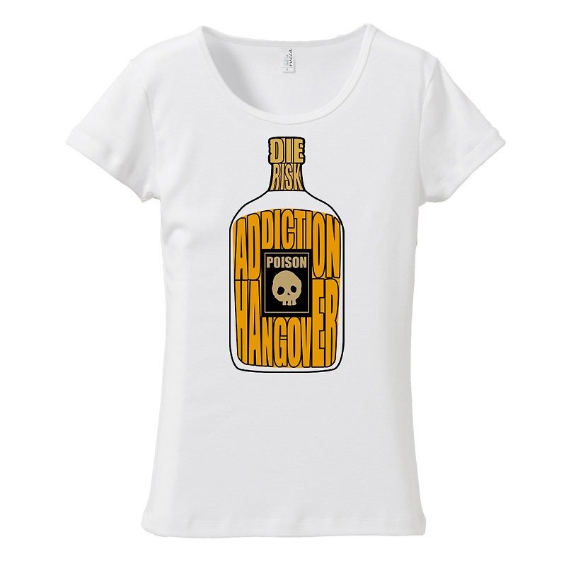 [レディースTシャツ] Poison Sauce - 女装 T 恤 - 棉．麻 白色