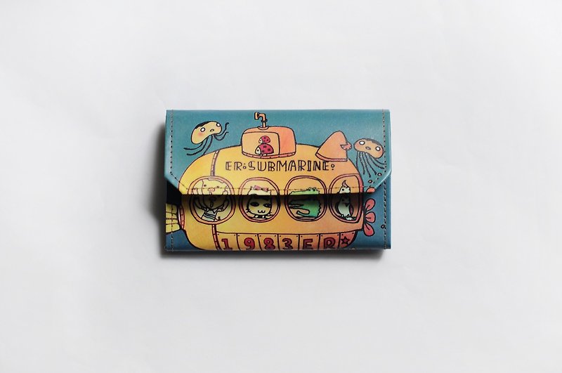 小纸包/卡片零钱包 - 动物系列/黄色潜水艇SUB - 零钱包 - 纸 蓝色