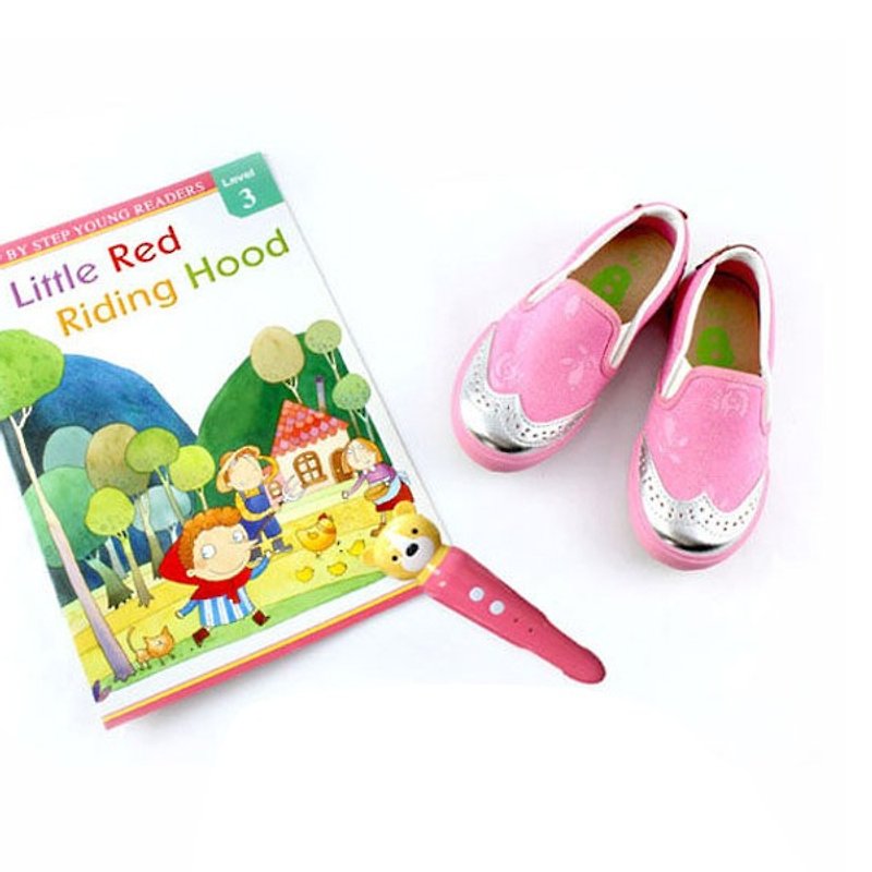 故事牛津鞋 – 粉色小红帽与大野狼(超值组合鞋+套书) - 童装鞋 - 其他材质 粉红色