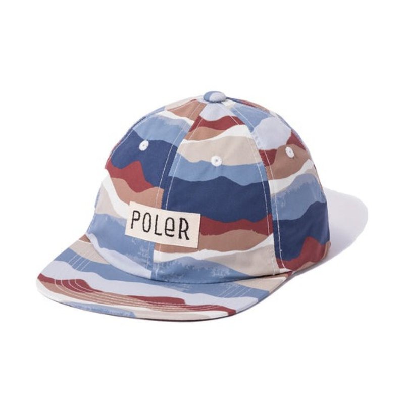 日本限定 POLER ALL OVER 6P CAP 六片帽 / 山海层次 - 帽子 - 聚酯纤维 多色