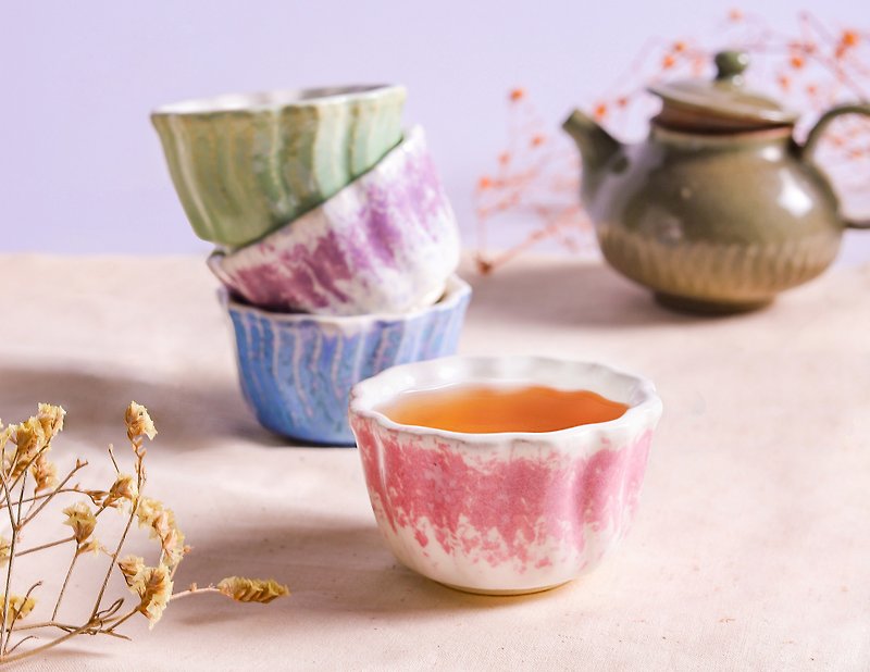 陶瓷3D打印 | 双层杯 - 茶杯 咖啡杯 优雅喝茶不再烫手 - 花瓶/陶器 - 瓷 粉红色