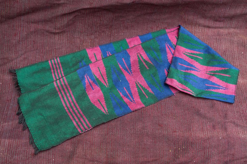 EARTH.er DHAKA SCARF 尼泊尔花纹颈巾 :: 香港原创设计品牌 :: - 丝巾 - 棉．麻 粉红色