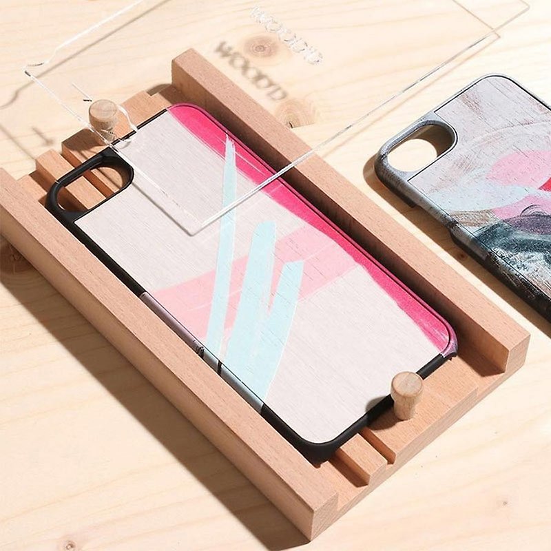 【预购】原木手机壳/油画UNO-iPhone Samsung - 手机壳/手机套 - 木头 咖啡色
