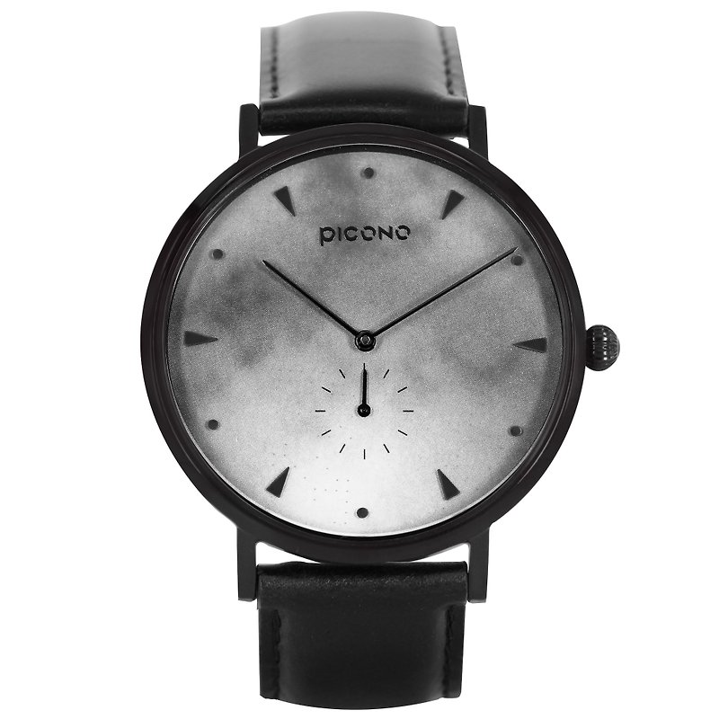 【PICONO】A week 系列 渲染简约黑色真皮表带手表 - 男表/中性表 - 不锈钢 多色