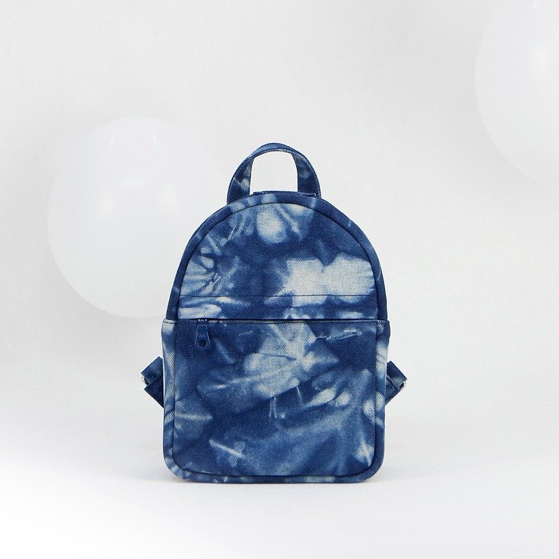 手染蓝染 小号多用后背包 2色可选 售罄商品展示 - 侧背包/斜挎包 - 棉．麻 蓝色