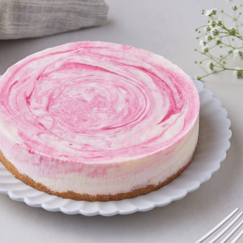 【LeFRUTA朗芙】野莓果大理石双层奶酪 / 6寸 - 蛋糕/甜点 - 新鲜食材 粉红色