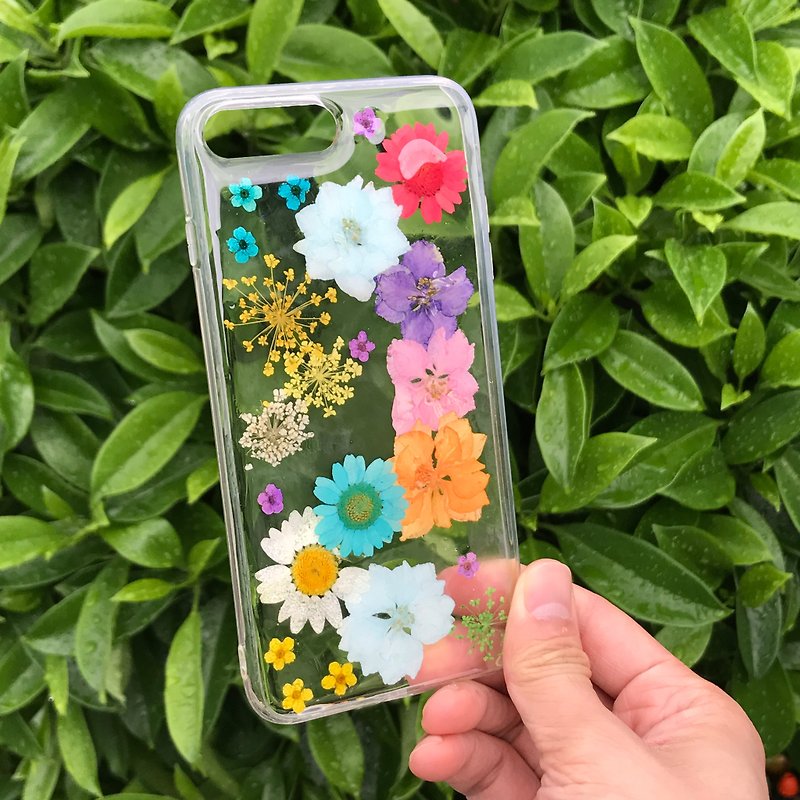 iPhone 7 PLUS 手机壳 Dry Pressed Flowers Case 押花 干燥花 彩色压花 033 - 手机壳/手机套 - 植物．花 多色