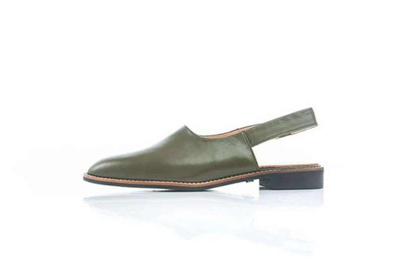NOUR sandal / NOUR 简约凉鞋 - Olive 橄榄绿 - 男女凉鞋 - 真皮 绿色