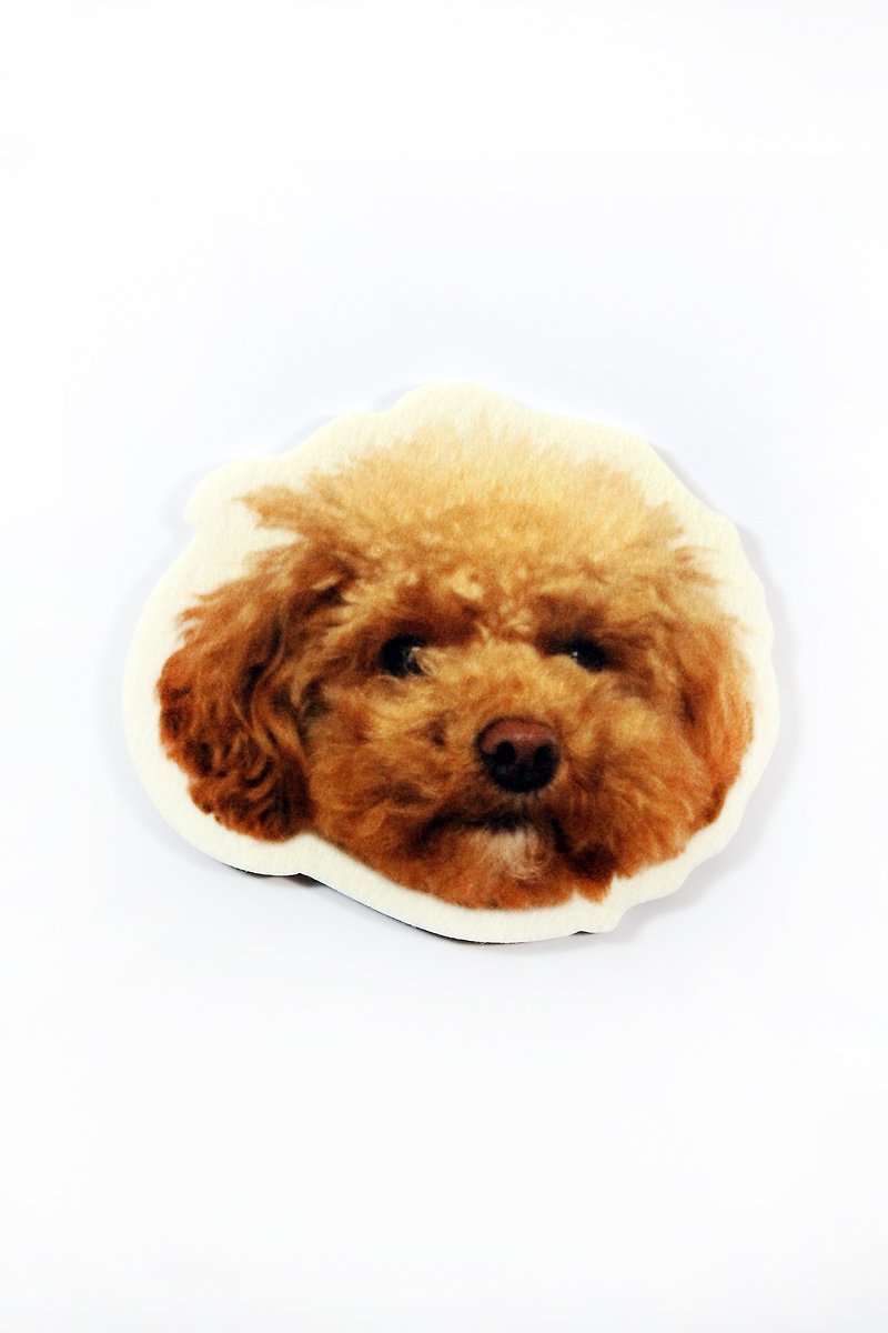 SUSS-日本Magnets可爱动物造型小杯垫(红贵宾犬)-现货 - 杯垫 - 棉．麻 咖啡色