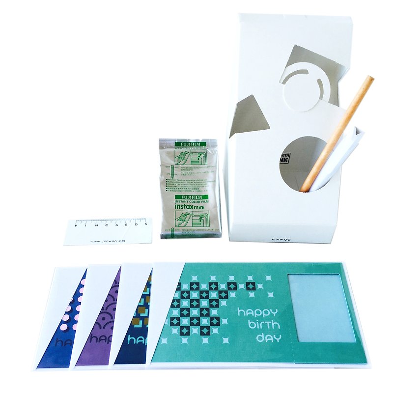 Pin Cards - 窗花系列相框卡+ 胶卷X1+ 纸铅笔＋极简笔筒盒 - 其他 - 纸 白色