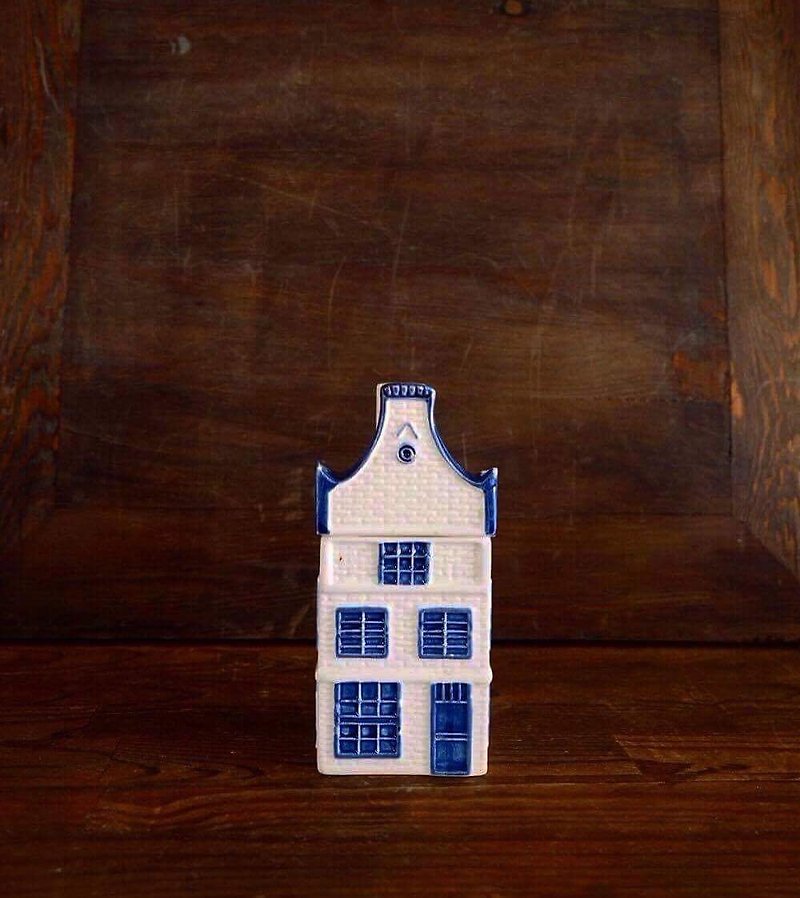 荷兰手绘瓷制房屋收纳盒（小）（JS） - 摆饰 - 瓷 蓝色