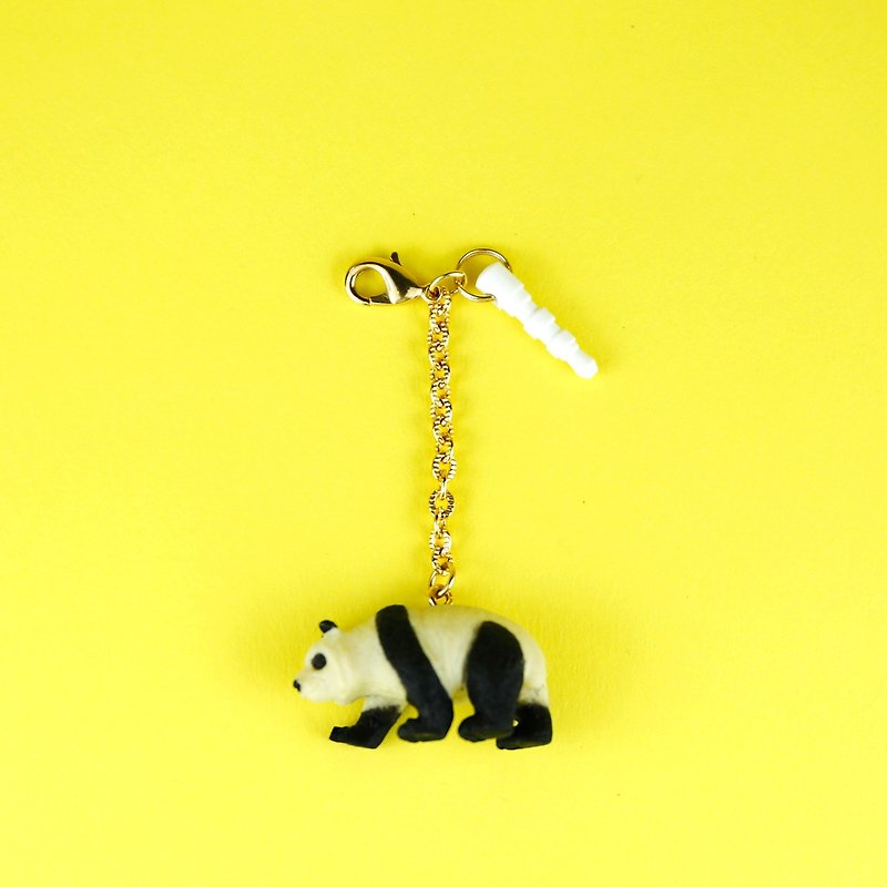 Shibaful  2way Charm  熊猫吊饰耳机塞两用 - 手机壳/手机套 - 其他材质 黑色