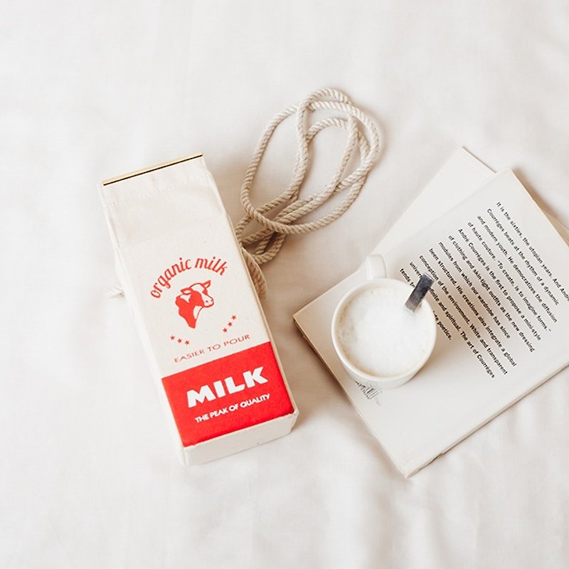 Organic milk pochette  --  JAMAICA RED - 侧背包/斜挎包 - 棉．麻 红色