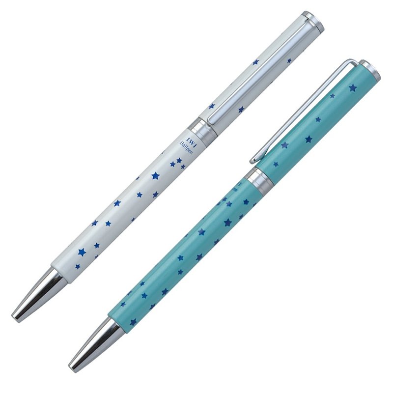 【IWI】Candy Bar Star星星系列 0.7mm黑色油性原子笔2支/入(蓝/白 IWI-9S520set-ST59) - 圆珠笔/中性笔 - 其他金属 
