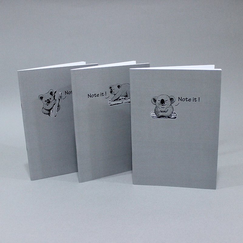 无尾熊Wood系列 3入 灰色笔记本 礼物包 - 笔记本/手帐 - 纸 灰色