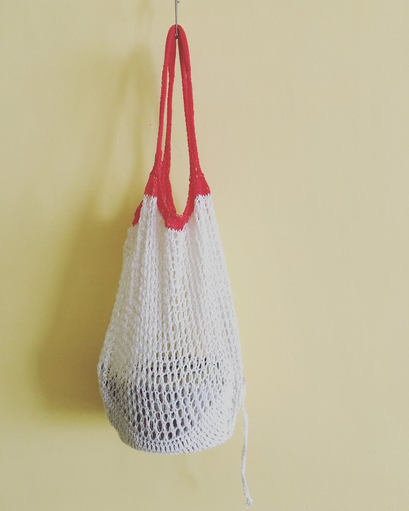 网状编织市场杂货袋(有多白) - 手提包/手提袋 - 棉．麻 