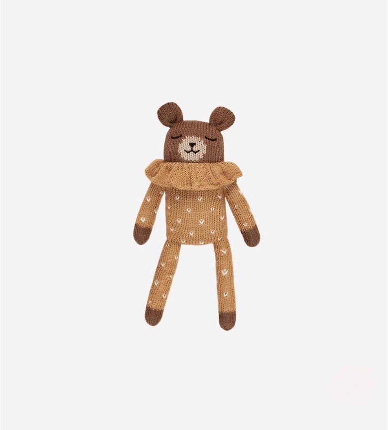 Teddy knit toy / ochre dots pyjamas - 玩具/玩偶 - 羊毛 
