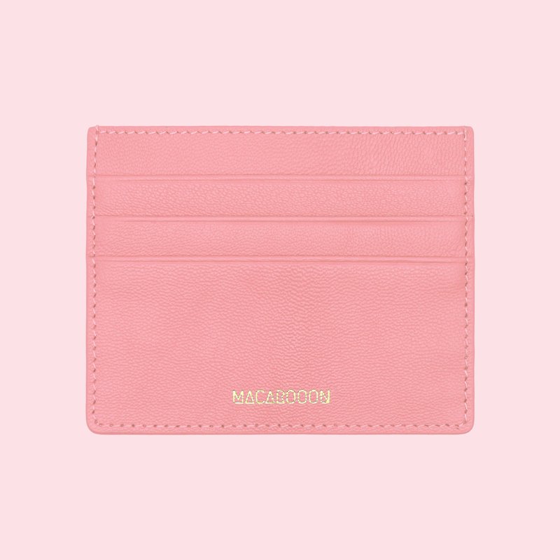 定制化礼物意大利真皮樱花粉红色卡片套  钱包 小钱包 卡包 卡夹 - 皮夹/钱包 - 真皮 粉红色