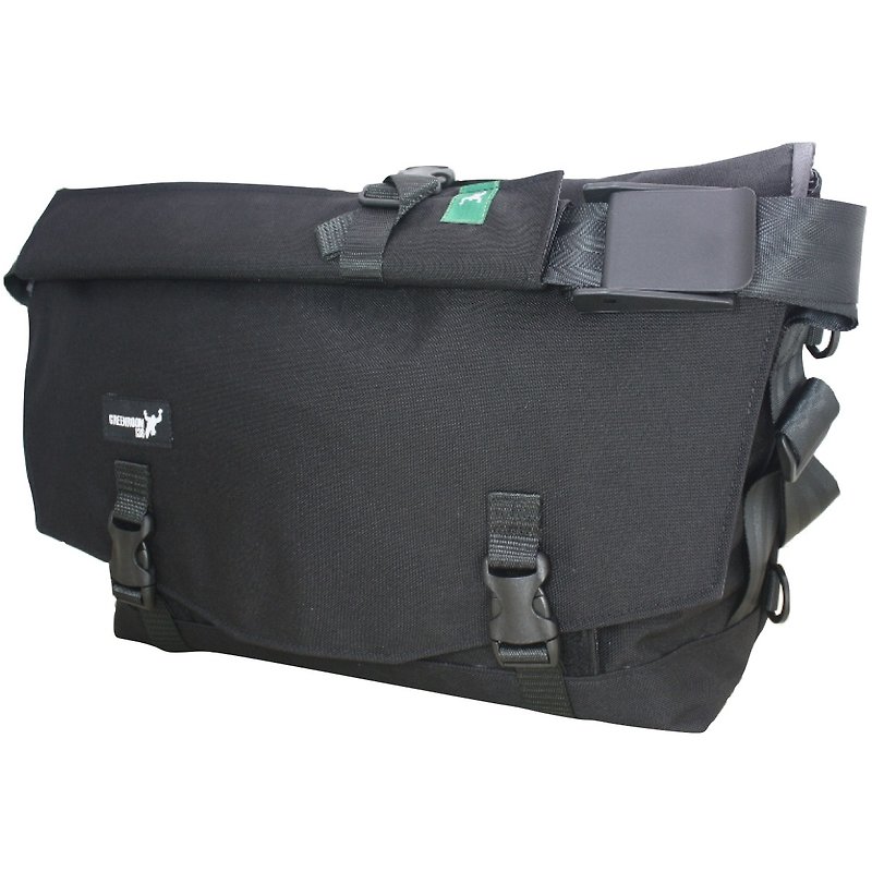 Greenroom136 - Bootstrap - Messenger Laptop Bag - Large - 电脑包 - 尼龙 黑色