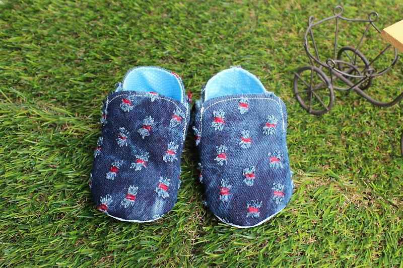 时尚单宁风-深蓝 宝宝鞋学步鞋 - 童装鞋 - 其他材质 蓝色