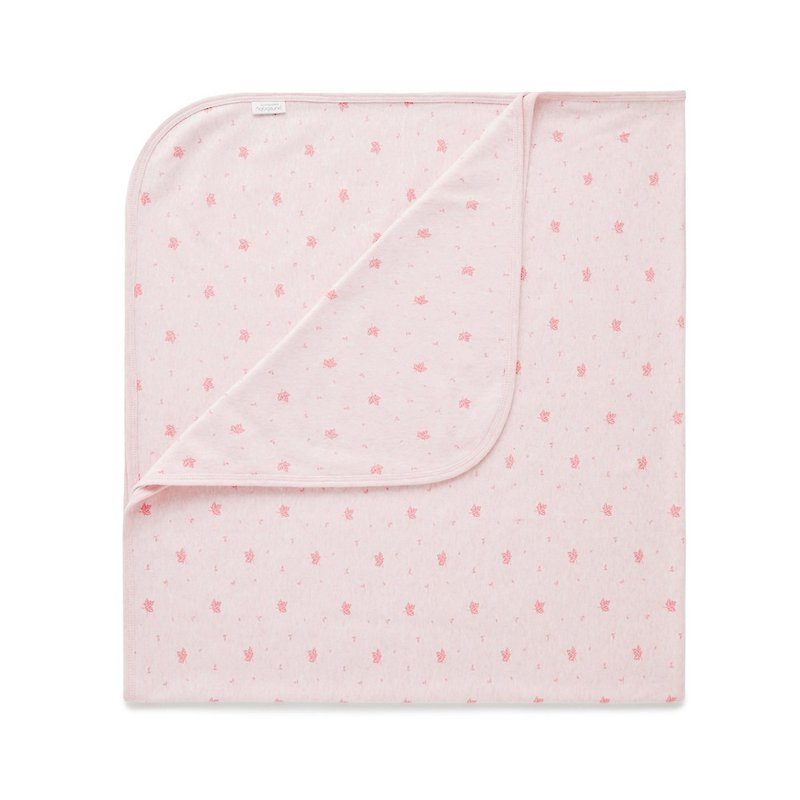 澳洲Purebaby有机棉婴儿包巾/新生儿盖毯 粉红叶子 - 婴儿床上用品 - 棉．麻 