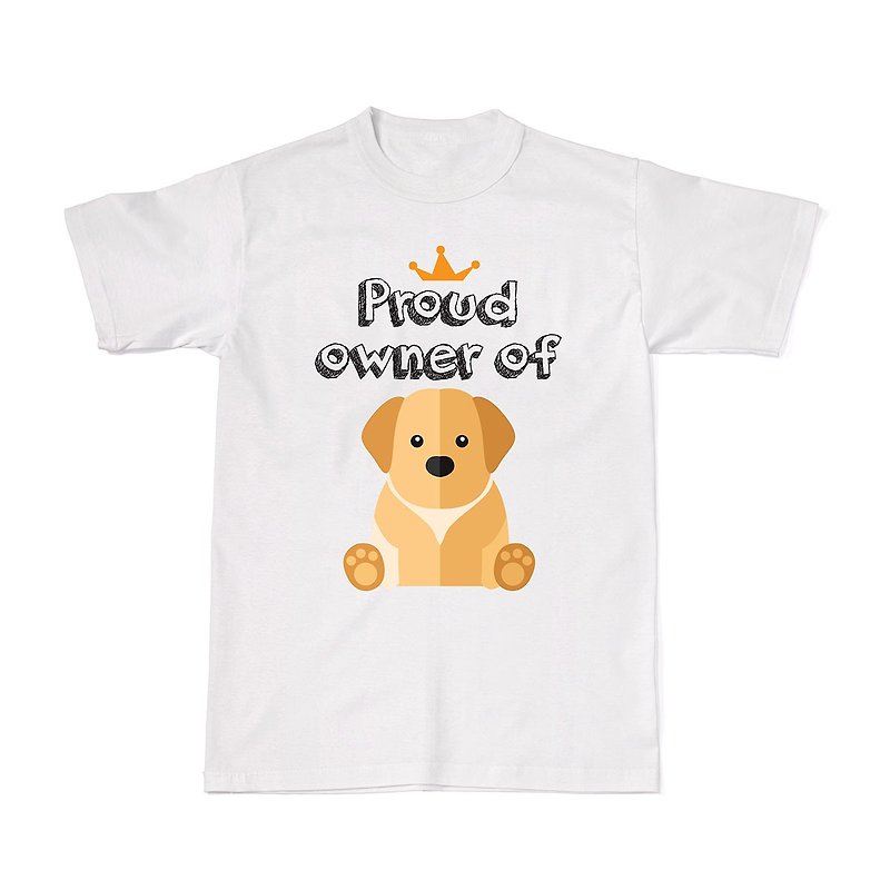 Proud Dog Owners Tees - Golden Retriever - 女装 T 恤 - 棉．麻 白色