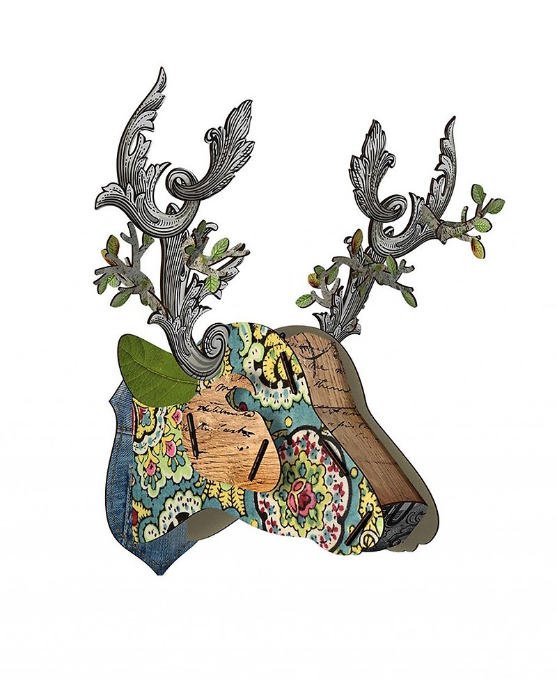 意大利MIHO木制鹿头高质感居家立体组装挂饰/壁饰-大尺寸(Big-34) - 摆饰 - 木头 多色