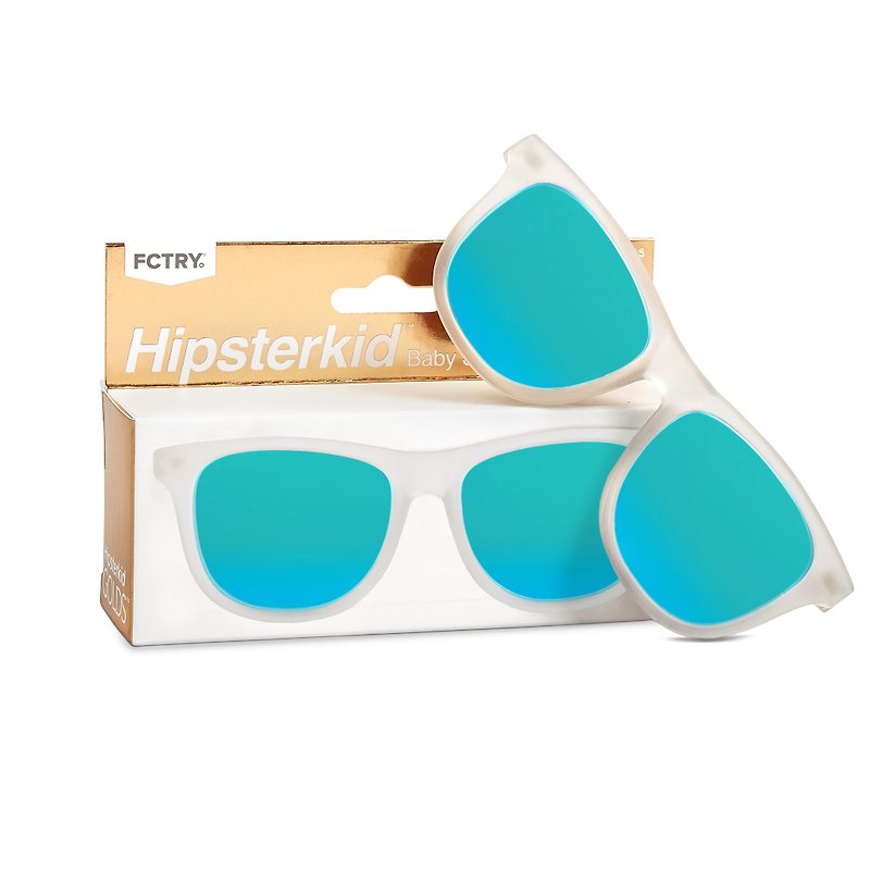 美国Hipsterkid 抗UV偏光婴幼儿童太阳眼镜(附固定绳) - 奢华冰霜 - 墨镜 - 塑料 蓝色