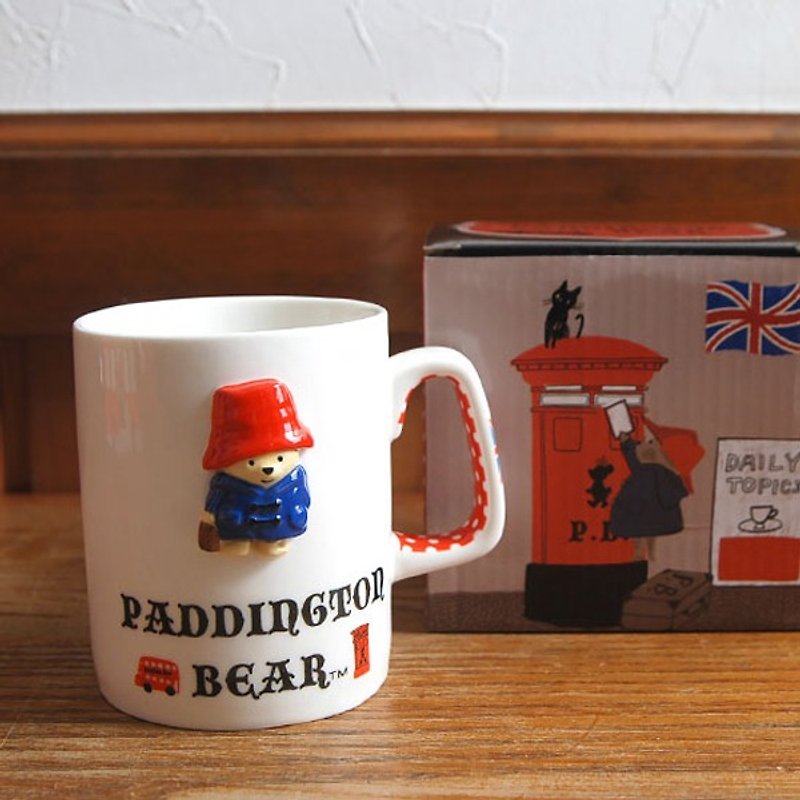 【加藤真治】Paddington Bear班灵顿熊 英伦风格马克杯 - 咖啡杯/马克杯 - 陶 红色
