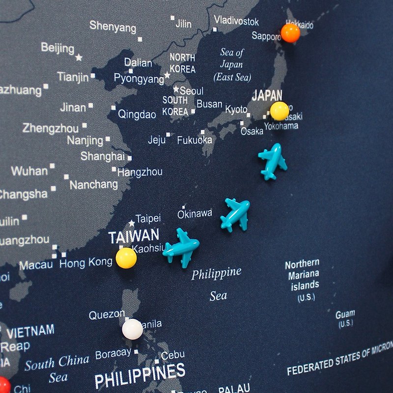 UMade 订制地图专用 飞机地标磁铁 12个 - 海报/装饰画/版画 - 塑料 多色