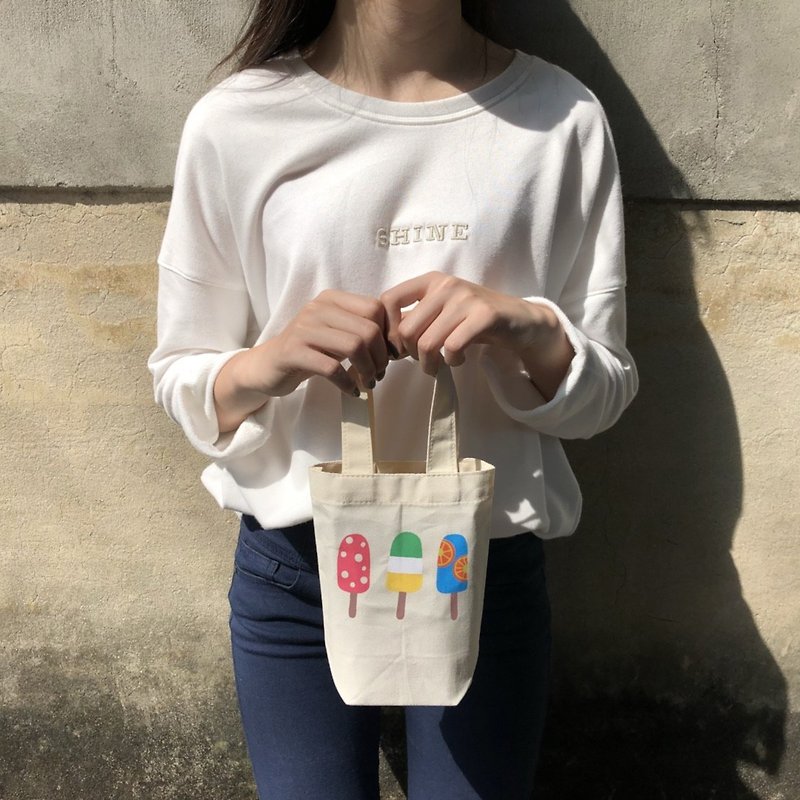 水果冰棒排排站－环保水壶饮料提袋 - 手提包/手提袋 - 其他材质 白色