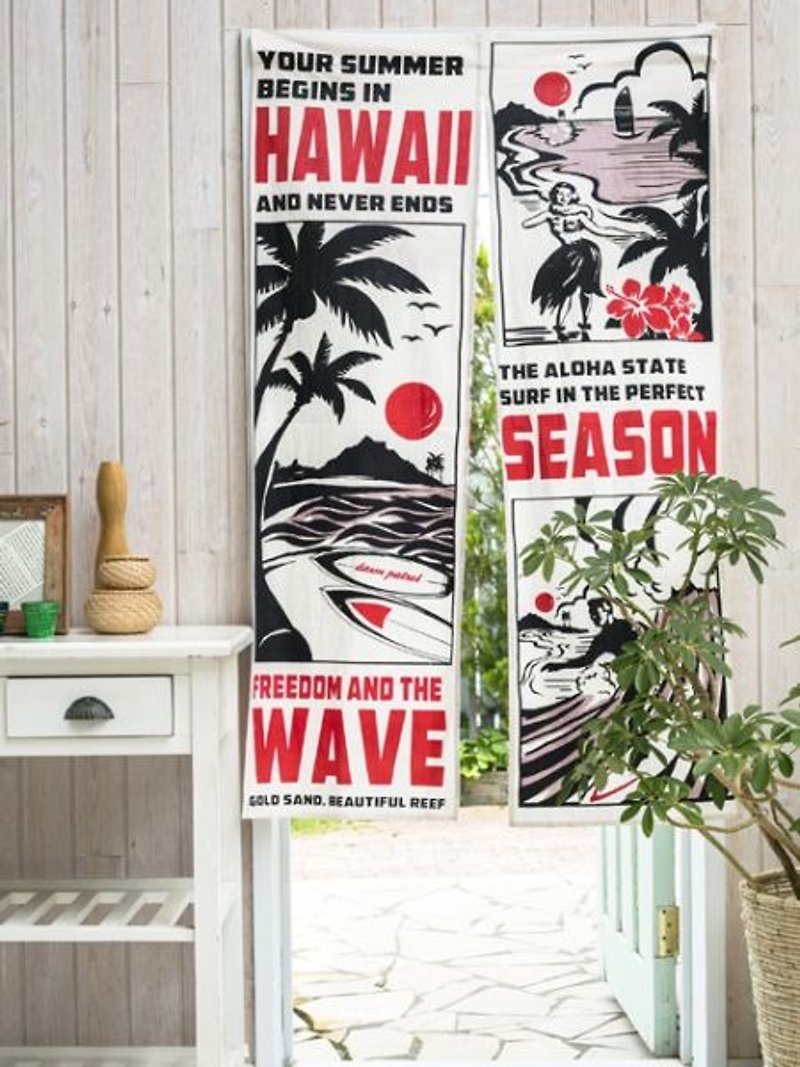 【预购中】✱夏威夷漫画风门帘✱(红色) - 摆饰 - 棉．麻 多色