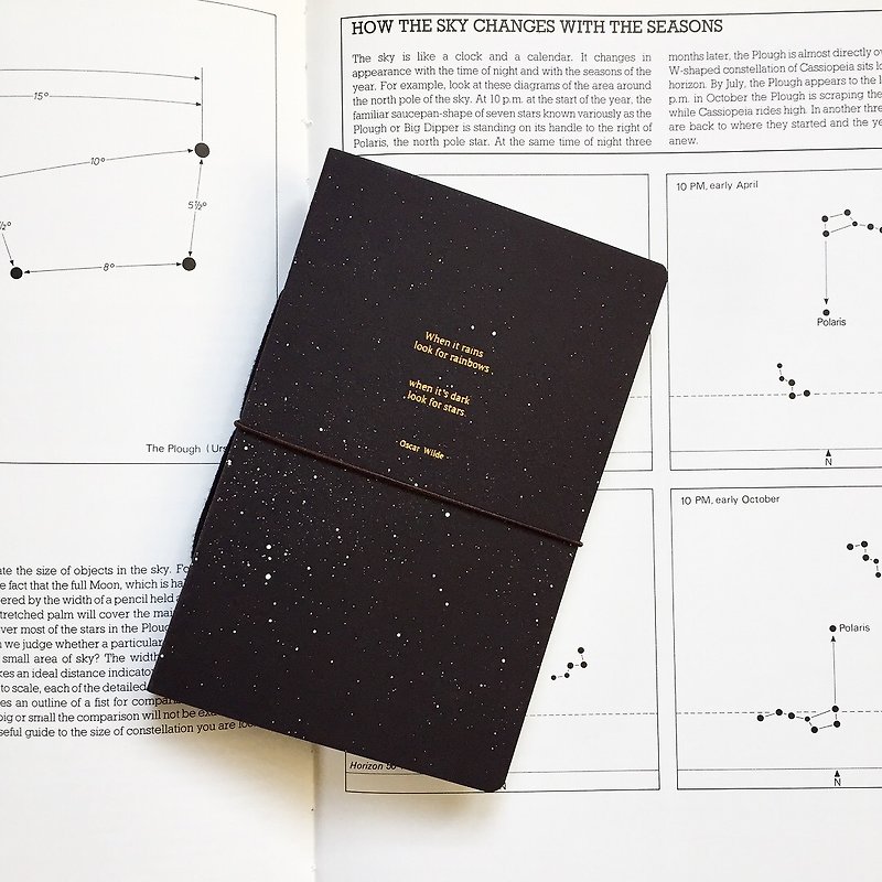 Quote  Notebook / Midnight Star - A6 - 笔记本/手帐 - 纸 黑色