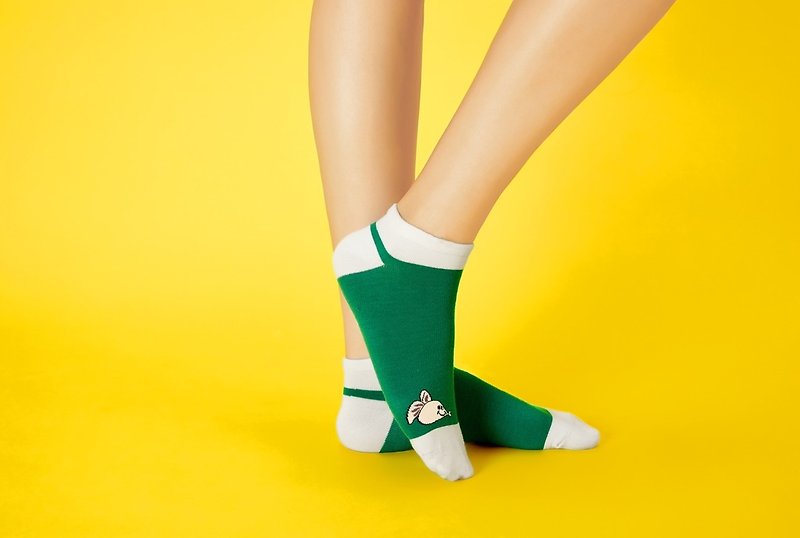 简单袜 - 鼠船袜 - 袜子 - 环保材料 绿色