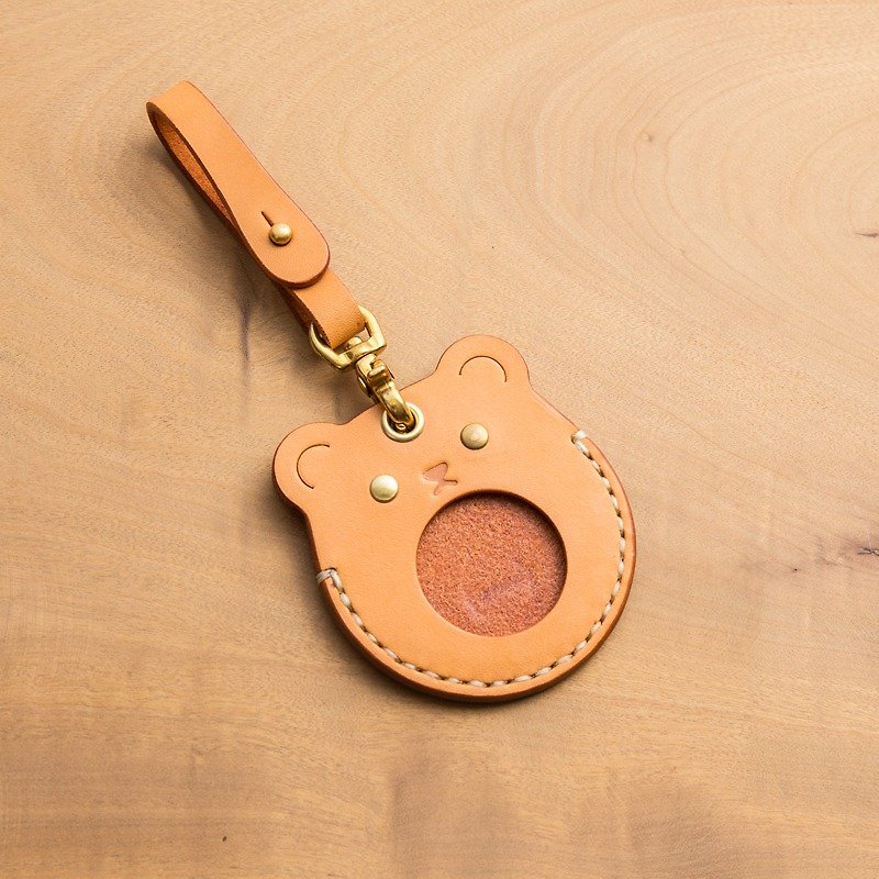 Gogoro钥匙皮套(黄棕色-熊) - 钥匙链/钥匙包 - 真皮 橘色